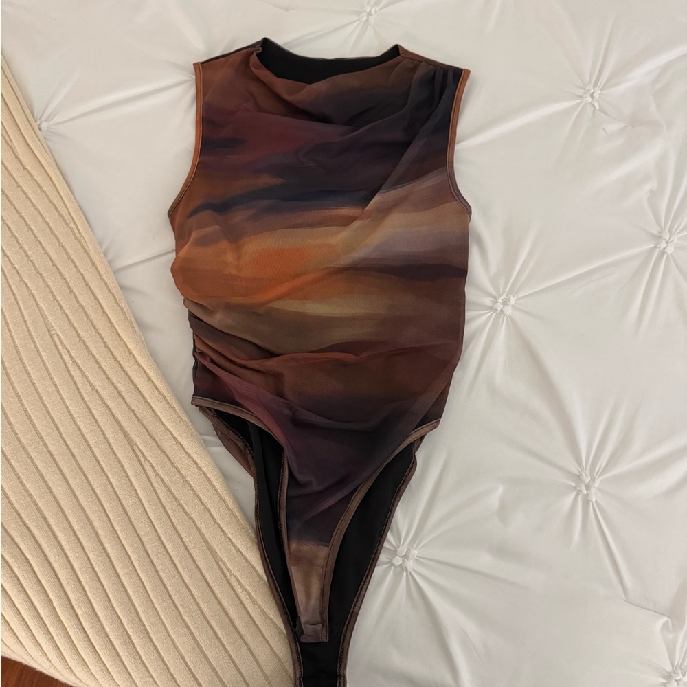 SHEIN Black and Brown Bodysuit
